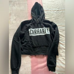 Carhartt Cropped Black Hoodie